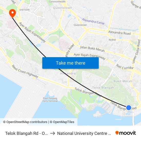 Telok Blangah Rd - Opp Vivocity (14119) to National University Centre For Oral Health, Singapore map