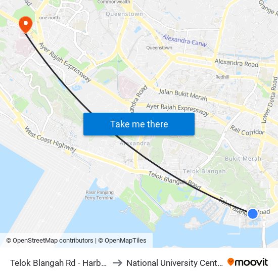 Telok Blangah Rd - Harbourfront Stn/Vivocity (14141) to National University Centre For Oral Health, Singapore map