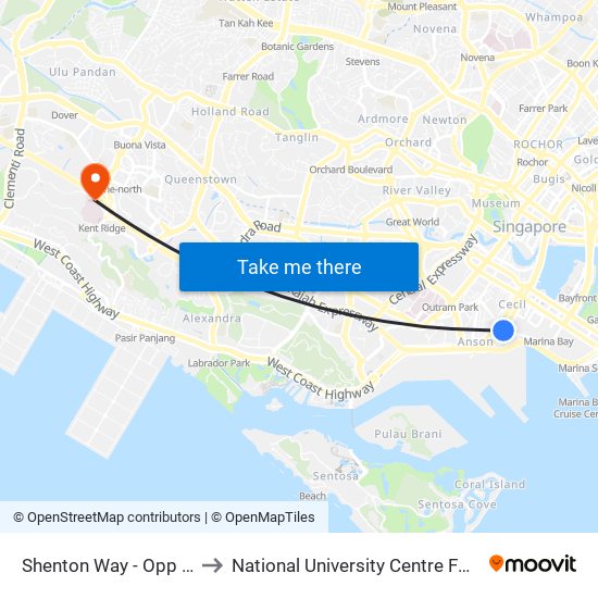 Shenton Way - Opp Axa Twr (03217) to National University Centre For Oral Health, Singapore map