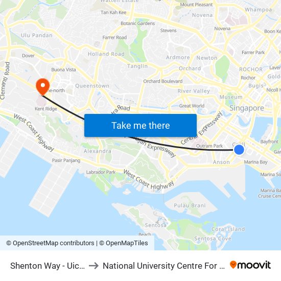 Shenton Way - Uic Bldg (03129) to National University Centre For Oral Health, Singapore map