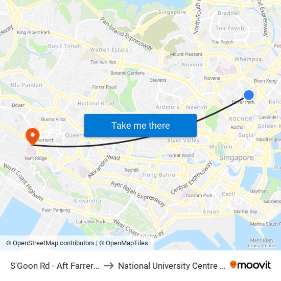 S'Goon Rd - Aft Farrer Pk Stn Exit G (07211) to National University Centre For Oral Health, Singapore map