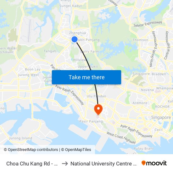 Choa Chu Kang Rd - Phoenix Stn (44141) to National University Centre For Oral Health, Singapore map