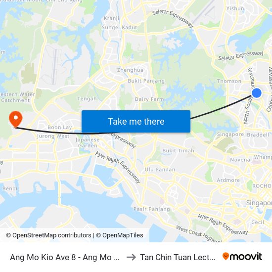 Ang Mo Kio Ave 8 - Ang Mo Kio Int (54009) to Tan Chin Tuan Lecture Theatre map