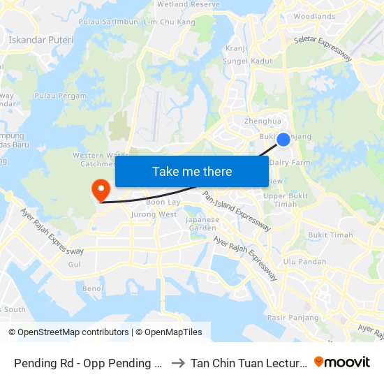 Pending Rd - Opp Pending Stn (44221) to Tan Chin Tuan Lecture Theatre map