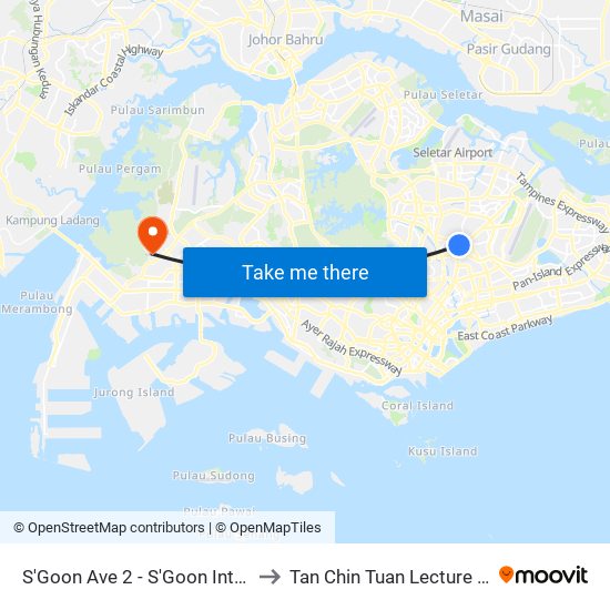 S'Goon Ave 2 - S'Goon Int (66009) to Tan Chin Tuan Lecture Theatre map