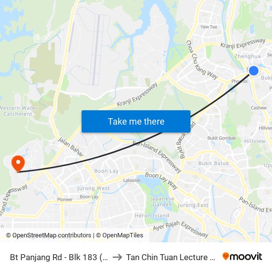 Bt Panjang Rd - Blk 183 (44259) to Tan Chin Tuan Lecture Theatre map