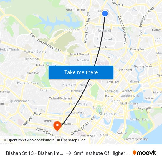 Bishan St 13 - Bishan Int (53009) to Smf Institute Of Higher Learning map