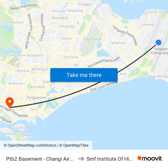 Ptb2 Basement - Changi Airport Ter 2 (95129) to Smf Institute Of Higher Learning map