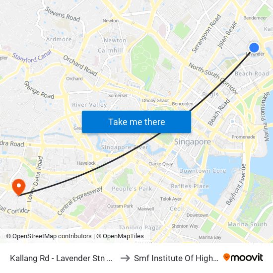 Kallang Rd - Lavender Stn Exit B (01311) to Smf Institute Of Higher Learning map