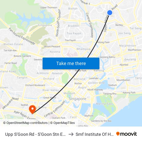 Upp S'Goon Rd - S'Goon Stn Exit A/Blk 413 (62139) to Smf Institute Of Higher Learning map