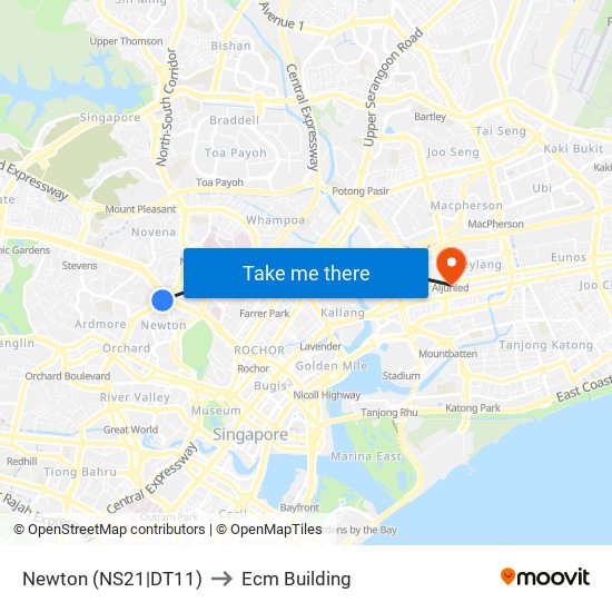 Newton (NS21|DT11) to Ecm Building map