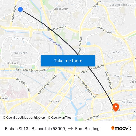 Bishan St 13 - Bishan Int (53009) to Ecm Building map