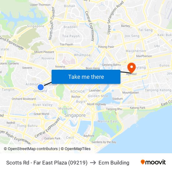 Scotts Rd - Far East Plaza (09219) to Ecm Building map