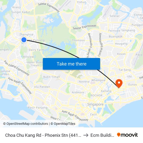 Choa Chu Kang Rd - Phoenix Stn (44141) to Ecm Building map