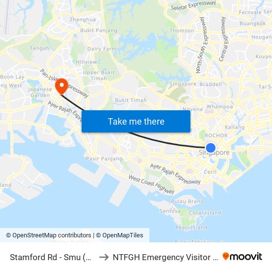 Stamford Rd - Smu (04121) to NTFGH Emergency Visitor Lounge map