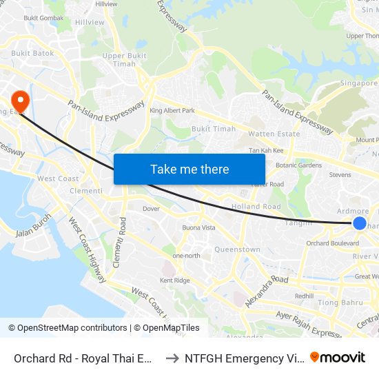 Orchard Rd - Royal Thai Embassy (09179) to NTFGH Emergency Visitor Lounge map