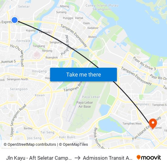 Jln Kayu - Aft Seletar Camp G (68119) to Admission Transit Area (ATA) map