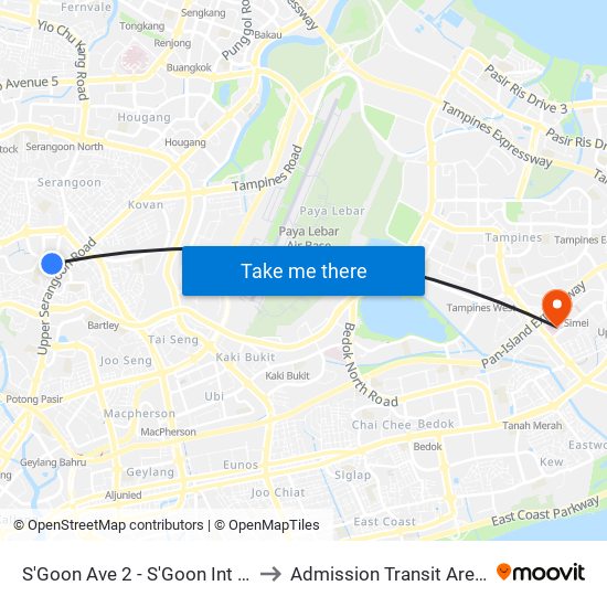 S'Goon Ave 2 - S'Goon Int (66009) to Admission Transit Area (ATA) map