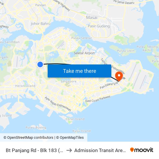 Bt Panjang Rd - Blk 183 (44259) to Admission Transit Area (ATA) map