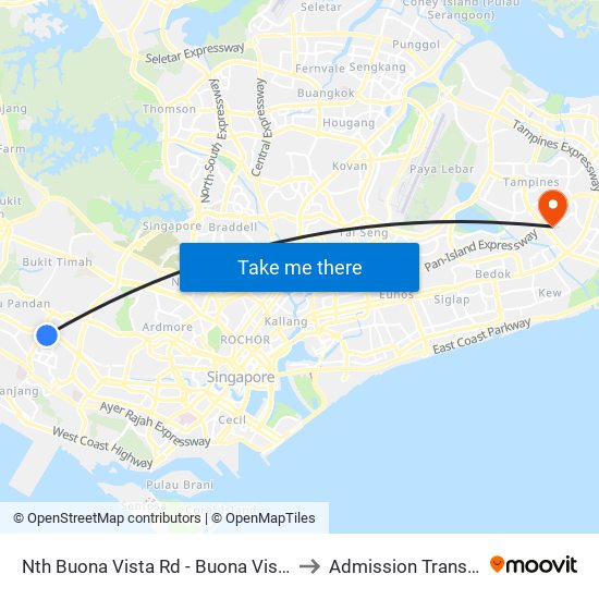 Nth Buona Vista Rd - Buona Vista Stn Exit D (11369) to Admission Transit Area (ATA) map