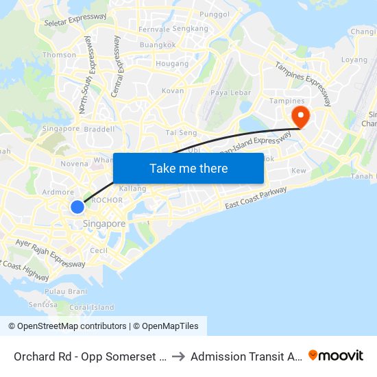 Orchard Rd - Opp Somerset Stn (09038) to Admission Transit Area (ATA) map