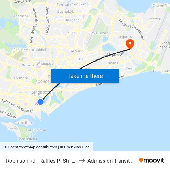 Robinson Rd - Raffles Pl Stn Exit F (03031) to Admission Transit Area (ATA) map