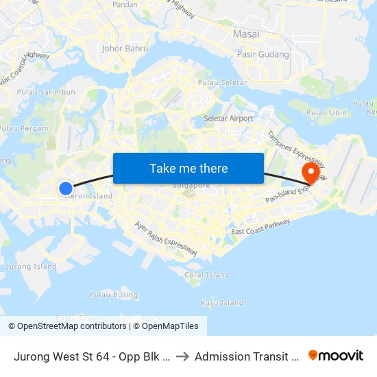 Jurong West St 64 - Opp Blk 662c (22499) to Admission Transit Area (ATA) map