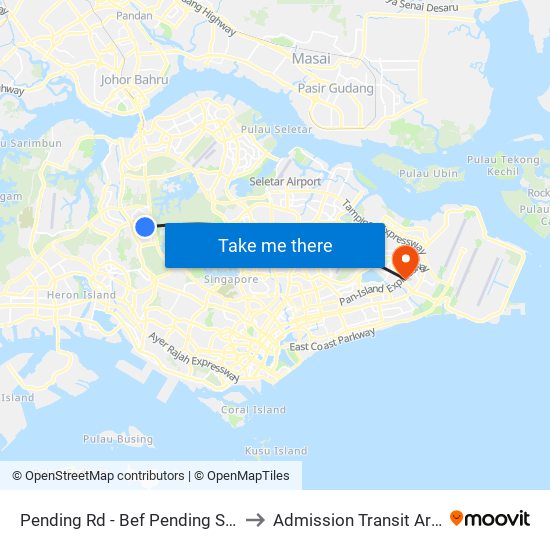 Pending Rd - Bef Pending Stn (44229) to Admission Transit Area (ATA) map