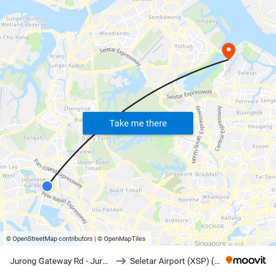 Jurong Gateway Rd - Jurong East Int (28009) to Seletar Airport (XSP) (Shi Li Da Ji Chang) map