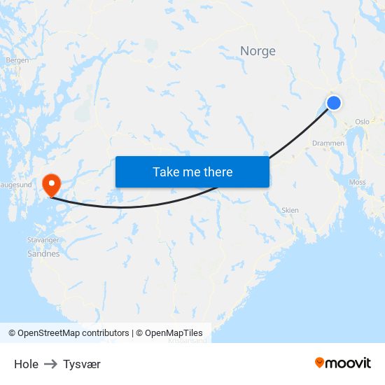 Hole to Tysvær map