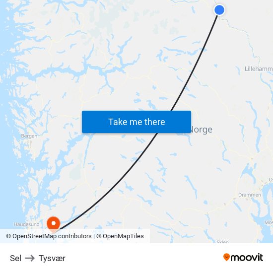 Sel to Tysvær map