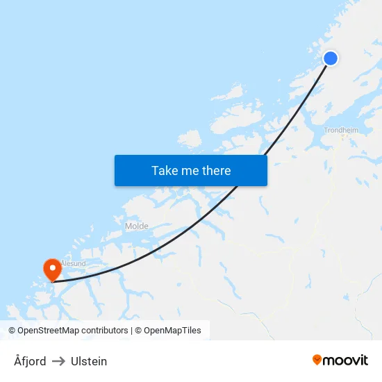 Åfjord to Ulstein map