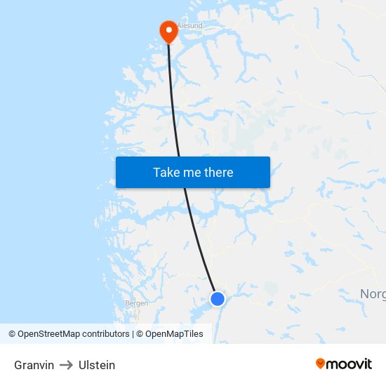 Granvin to Ulstein map