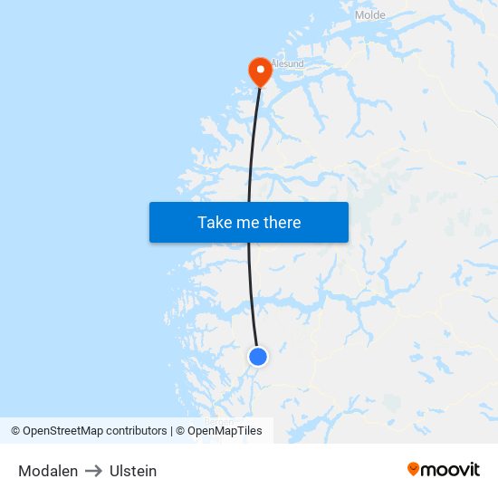 Modalen to Ulstein map