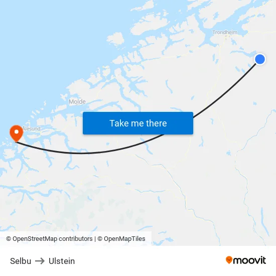 Selbu to Ulstein map