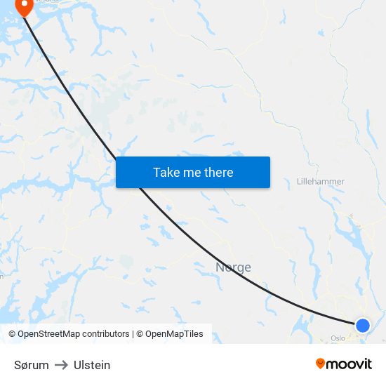 Sørum to Ulstein map