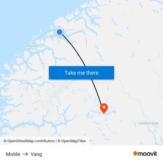 Molde to Vang map