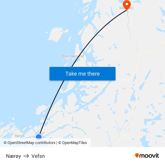 Nærøy to Vefsn map