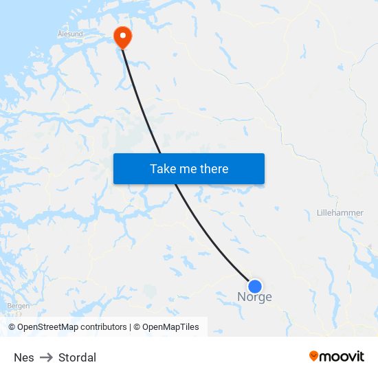 Nes to Stordal map