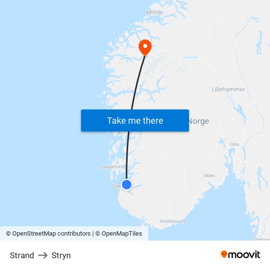 Strand to Stryn map