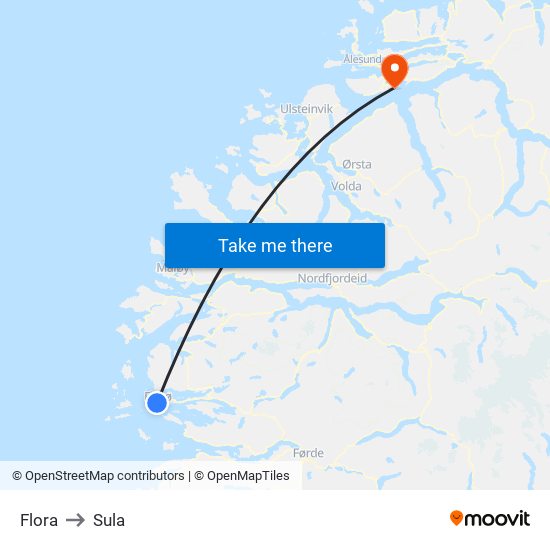 Flora to Sula map