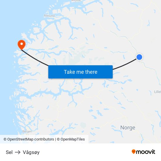 Sel to Vågsøy map