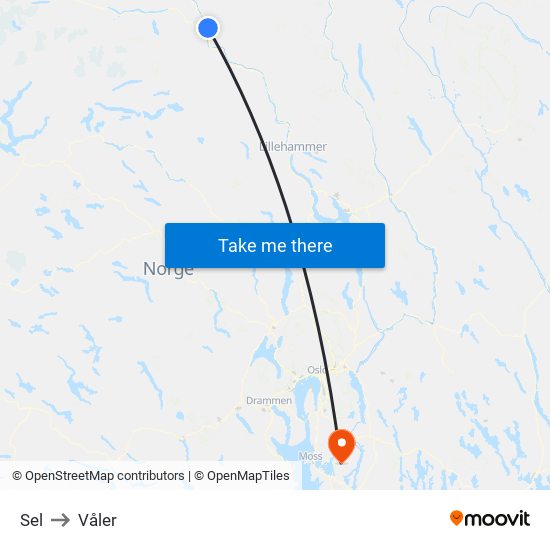 Sel to Våler map