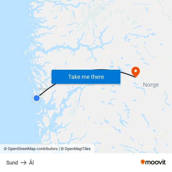 Sund to Ål map