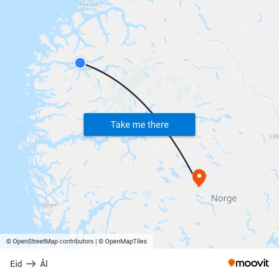 Eid to Ål map