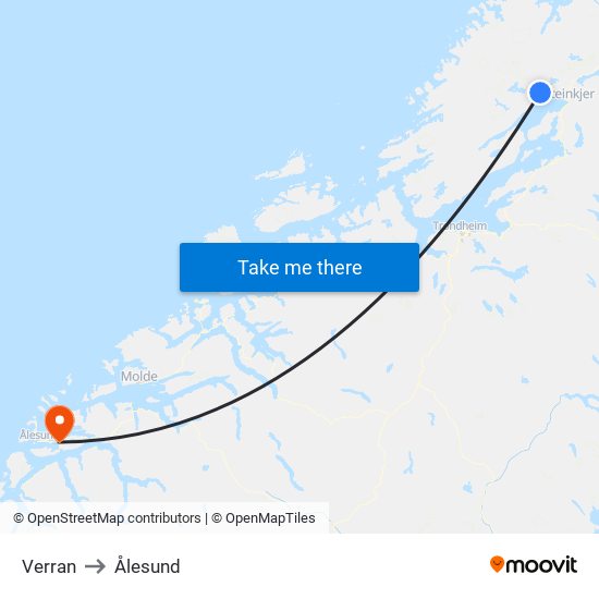 Verran to Ålesund map