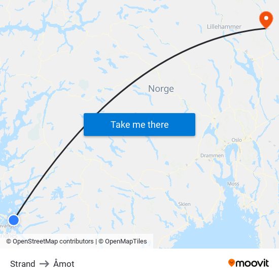 Strand to Åmot map