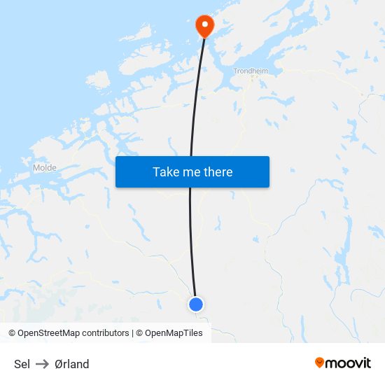 Sel to Ørland map