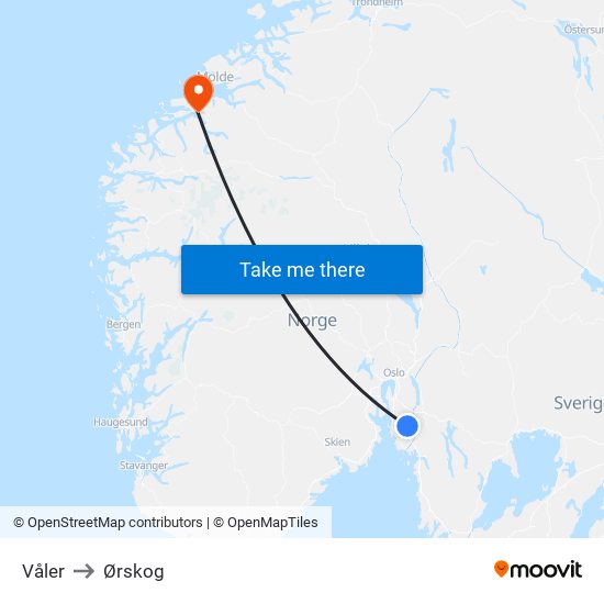 Våler to Ørskog map