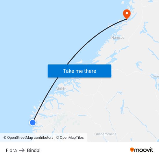 Flora to Bindal map